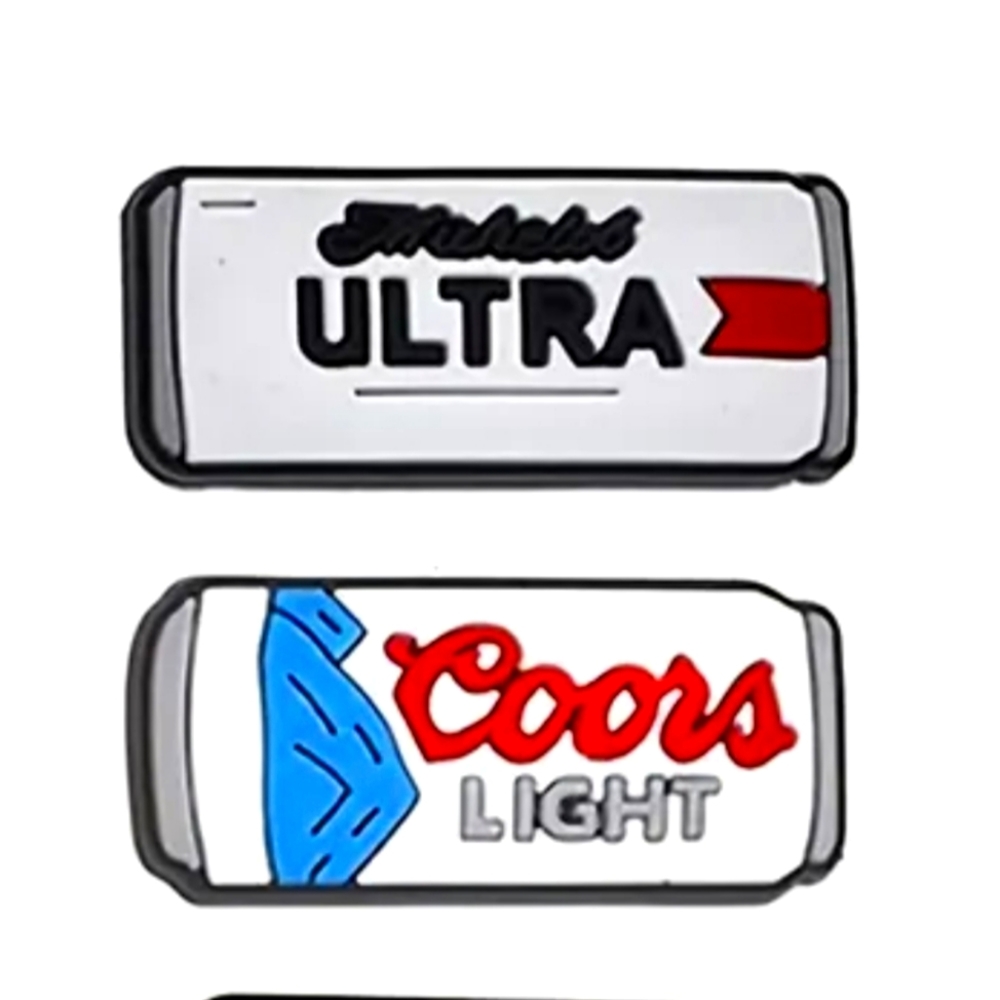 Crocs jibbitz beer charms Michelob  ultra and Coors Light shoe charms jibitz